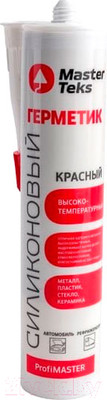 Герметик силиконовый MasterTeks ProfiMaster Высокотемпературный (260мл, красный)