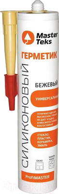 Герметик силиконовый MasterTeks ProfiMaster Универсальный (290мл, бежевый)