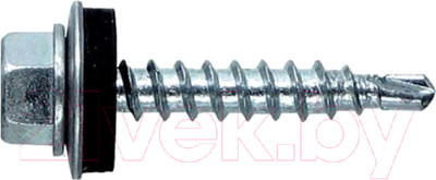 Саморез Аманд Кровельный 4.8x38 шайба/резинка (50шт, цинк в дерево)