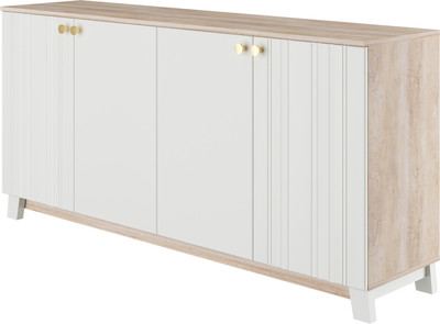 Тумба Bravo Мебель Ланзетти Жемчуг 4 двери (дуб торонто/жемчуг)