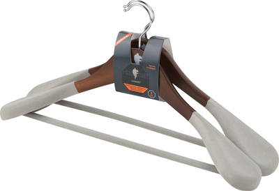 Набор деревянных вешалок-плечиков Leonord 107905 (2шт, темно-коричневый)