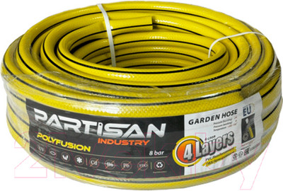 Шланг поливочный Partisan Polyfusion 3/4 / GHOSE-POLY-34L30PSN (30м, 4 слоя)