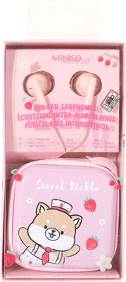 Наушники детские Miniso Mini Family Strawberry Stage Collection Type-C / 0839