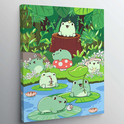 Картина по номерам Red Panda Лягушачье царство p55697