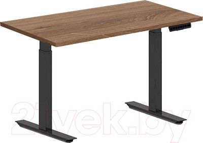 Стол с подъемным механизмом Fit Focus FTF-E Х-2 130x67.5x1.8 (черный/дуб денвер трюфель)