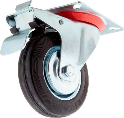 Колесо для тележки складской TOR SCb 85 250мм с тормозом (N) / 1028121