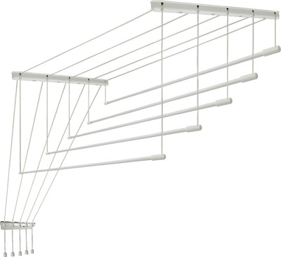 Сушилка для белья Comfort Alumin Group Frau Hellen Потолочная 5 прутьев Telescop 170-300см / 008154 (белый)