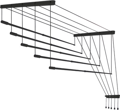 Сушилка для белья Comfort Alumin Group Потолочная 5 прутьев Black Style Telescop 170-300см (алюминий)