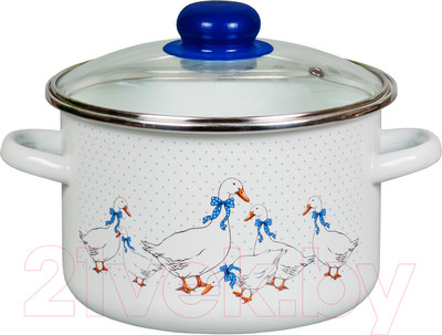 Кастрюля СтальЭмаль Гуси 1RD221S