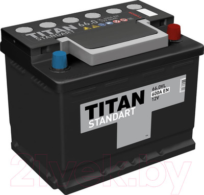 Автомобильный аккумулятор TITAN Standart 600A R+ (66 А/ч)
