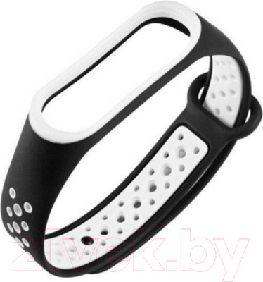 Ремешок для фитнес-трекера Case Nike для Mi Band 3/4 (черный/белый)
