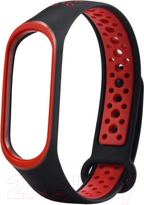 Ремешок для фитнес-трекера Case Nike для Mi Band 3/4 (черный/красный)