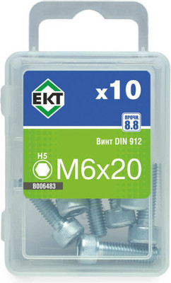 Винт ЕКТ 6х 20 DIN912 / B006483 (10шт)