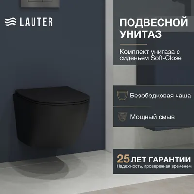 Унитаз подвесной Lauter Sulzdorf (черный с микролифтом)