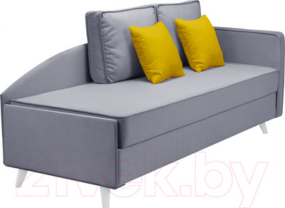 Тахта Mio Tesoro Альфа 800 правая (Velutto 12/Velutto 40/белый)