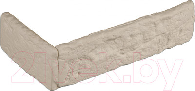 Декоративный камень гипсовый Petra Токио угловой элемент А01.У (белый)