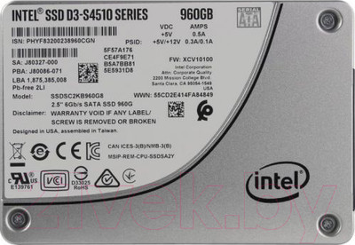 SSD диск Intel D3-S4510 960GB (SSDSC2KB960G801)