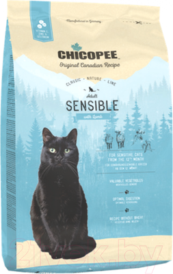 Сухой корм для кошек Chicopee CNL Sensible с ягненком (15кг)