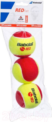 Набор теннисных мячей Babolat Red / 501036 (3шт, желтый/красный)