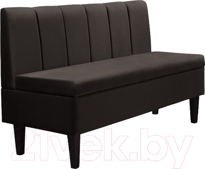 Скамья кухонная мягкая Mio Tesoro Лео 1320 (Velutto 24/шоколад)