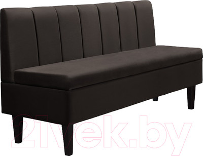 Скамья кухонная мягкая Mio Tesoro Лео 1540 (Velutto 24/шоколад)