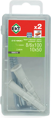 Дюбель распорный ЕКТ Г-образный 8/6х100 / B009210 (2шт)