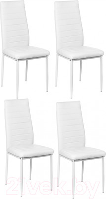 Набор стульев Mio Tesoro Джия DC-060KD  (4шт, белый/белый)