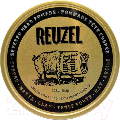 Глина для укладки волос Reuzel Severed Head Strong Hold Clay Pomade Liquid Death (95.8г)