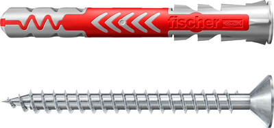 Дюбель распорный FISCHER Duopower 8x65 с саморезом / 537664f (4шт)