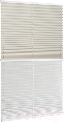 Штора-плиссе Delfa Basic Crush СПШ-35101/3504 Plain Transparent (52x160, кремовый/белый)