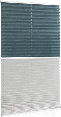 Штора-плиссе Delfa Basic Crush СПШ-35602/3504 Plain Transparent (43x160, маренго/белый)