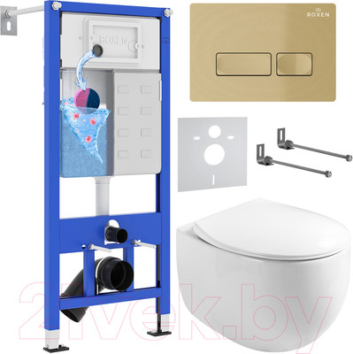 Инсталляция с унитазом подвесным Roxen StounFix Dual Fresh 968085