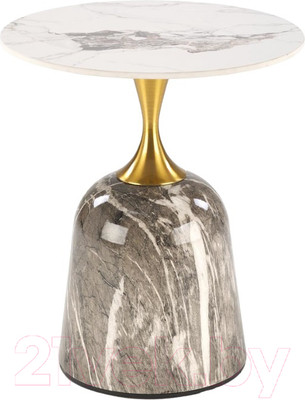 Журнальный столик Halmar Rosa (белый мрамор/серый мрамор/золото)