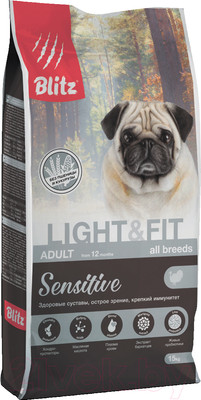 Сухой корм для собак Blitz Pets Adult Light & Fit / 4214 (15кг)