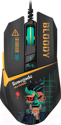 Мышь A4Tech Bloody W63 Max Renegade (черный)