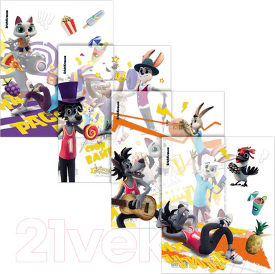 Набор обложек Erich Krause Ну, Погоди! Каникулы для тетрадей и дневников / 62545