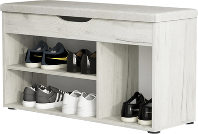 Тумба в прихожую Артём-Мебель Норд СН 122.08 (дуб крафт белый)