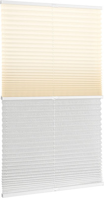 Штора-плиссе Delfa Basic Uni СПШ-3100/3504 Plain Transparent (43x160, кремовый/белый)