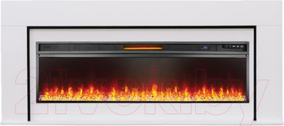 Каминокомплект Смолком Geneva V60 Vision 60 LED (бьянко белый/черный)