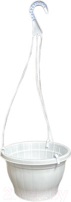 Набор вазонов GreenTerra С подвесом 23/14см 3.7л (5шт, белый)