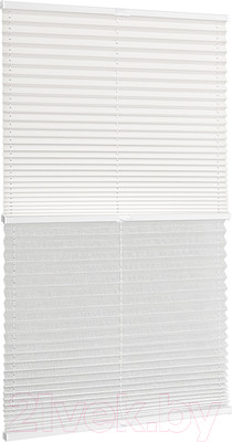 Штора-плиссе Delfa Basic Uni СПШ-3116/3504 Plain Transparent (52x160, белый/белый)