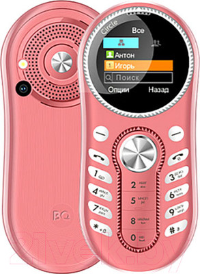 Мобильный телефон BQ Circle BQ-1416 (розовый, с СЗУ Atomic)