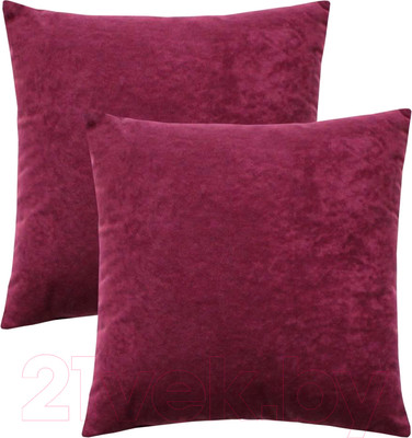 Комплект подушек декоративных MATEX Velours / 49-821 (2шт, сливовый)