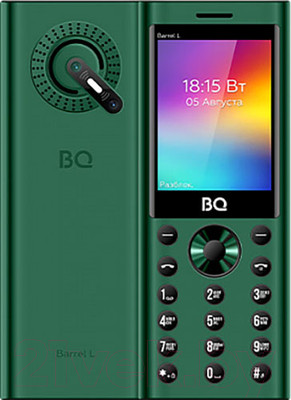 Мобильный телефон BQ 2458 Barrel L (черный/зеленый)