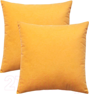 Комплект подушек декоративных MATEX Velours / 49-890 (2шт, горчичный)