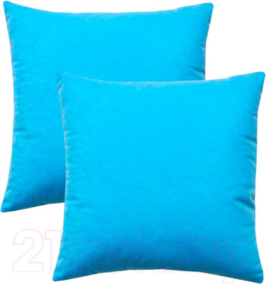 Комплект подушек декоративных MATEX Velours / 49-906 (2шт, светло-голубой)