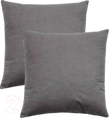 Комплект подушек декоративных MATEX Velours / 49-937 (2шт, серый)