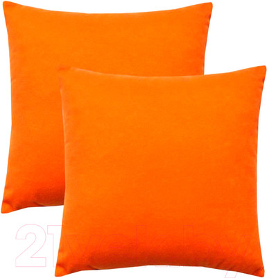 Комплект подушек декоративных MATEX Velours / 49-807 (2шт, коралловый)