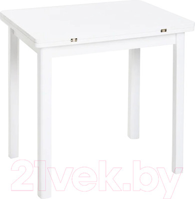 Обеденный стол Белдревизделие Вильфор 80x60-120x75 дубовый (белый)