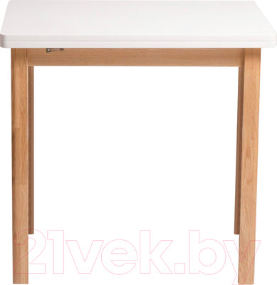 Обеденный стол Белдревизделие Вильфор 90x60-120x75 дубовый (белый/Р43)